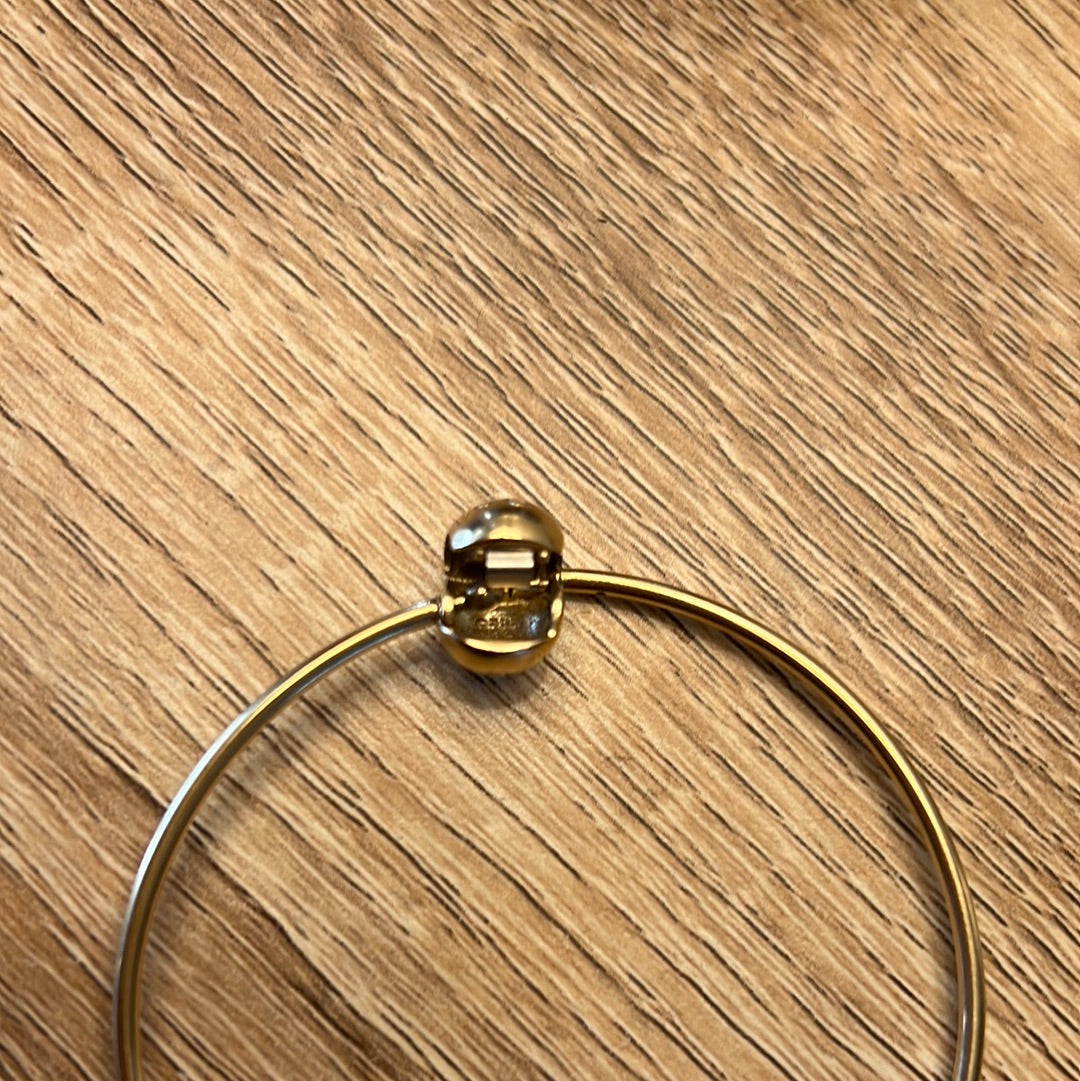 Genuine Pandora RARE HTF Solid Gold 14K Essence Bangle 17.5cm