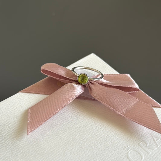 Genuine Pandora Light Green Birthstone Ring 50