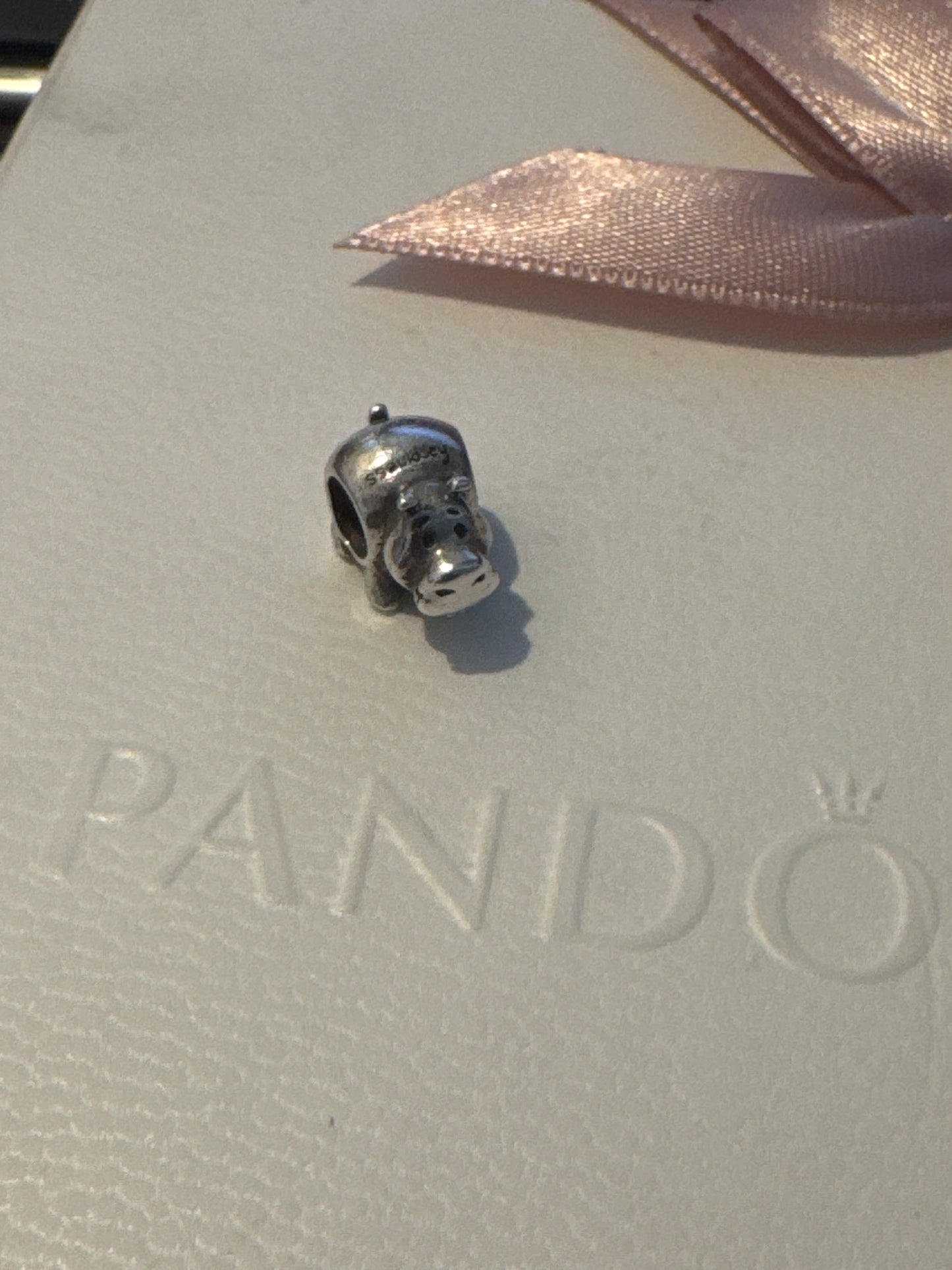 Genuine Chamilia Happiness Hippo Animal Charm