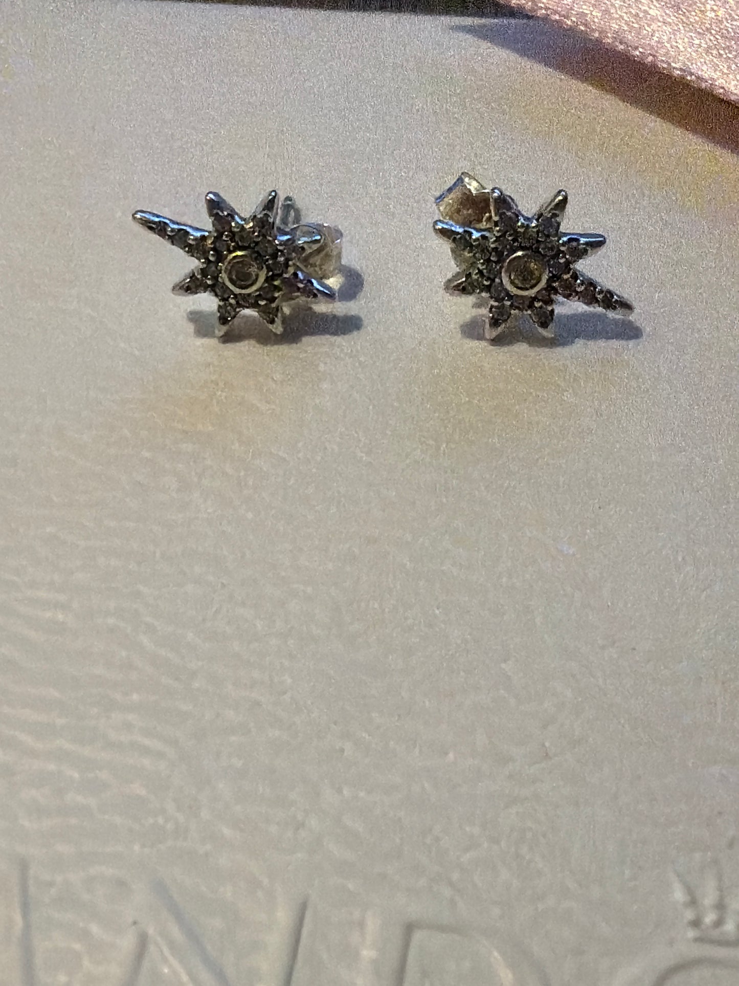 Genuine Pandora Pave North Star Earring Studs
