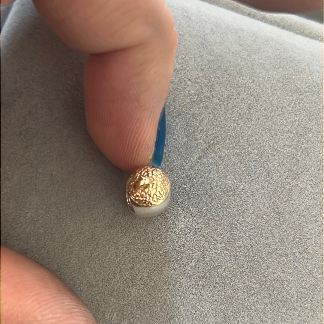 Genuine Pandora Two Tone Super Rare HTF Acorn Charm