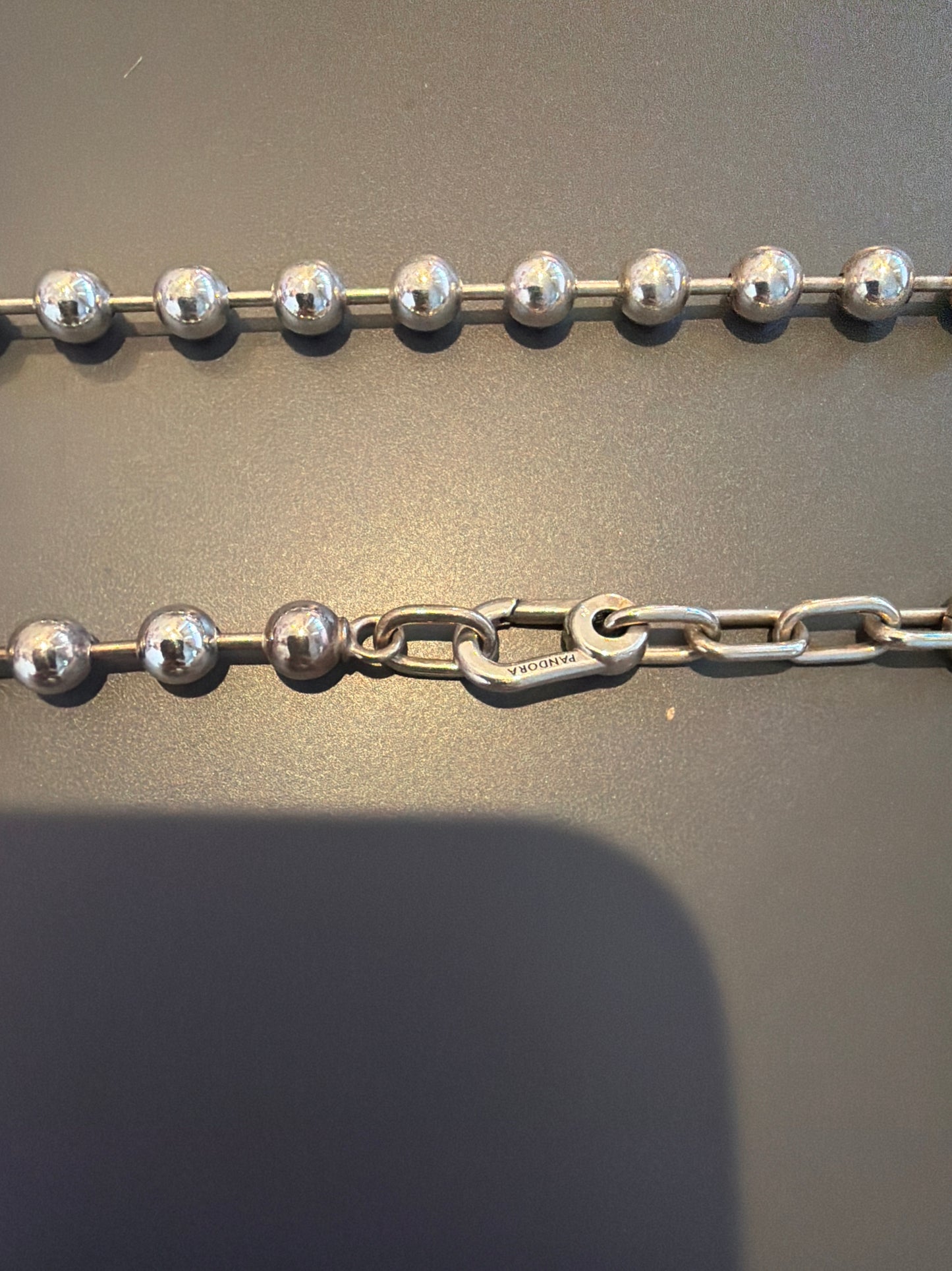 Genuine Pandora ME Metal Bead & Link Chain Necklace