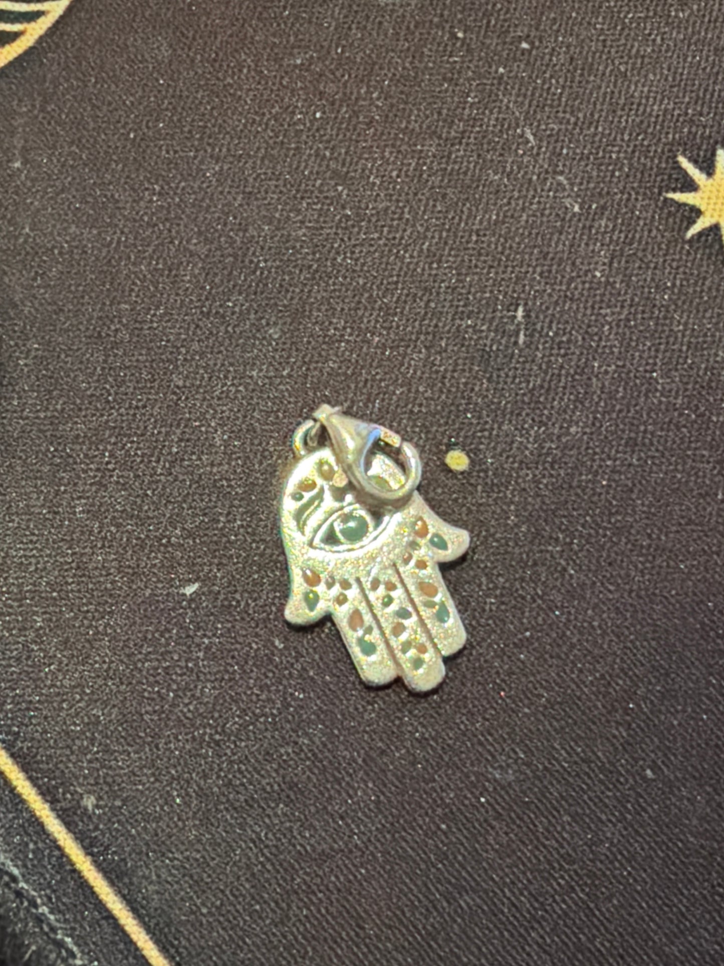 Genuine Thomas Sabo Large Colourful Hamsa Fatima Hand Dangle Charm
