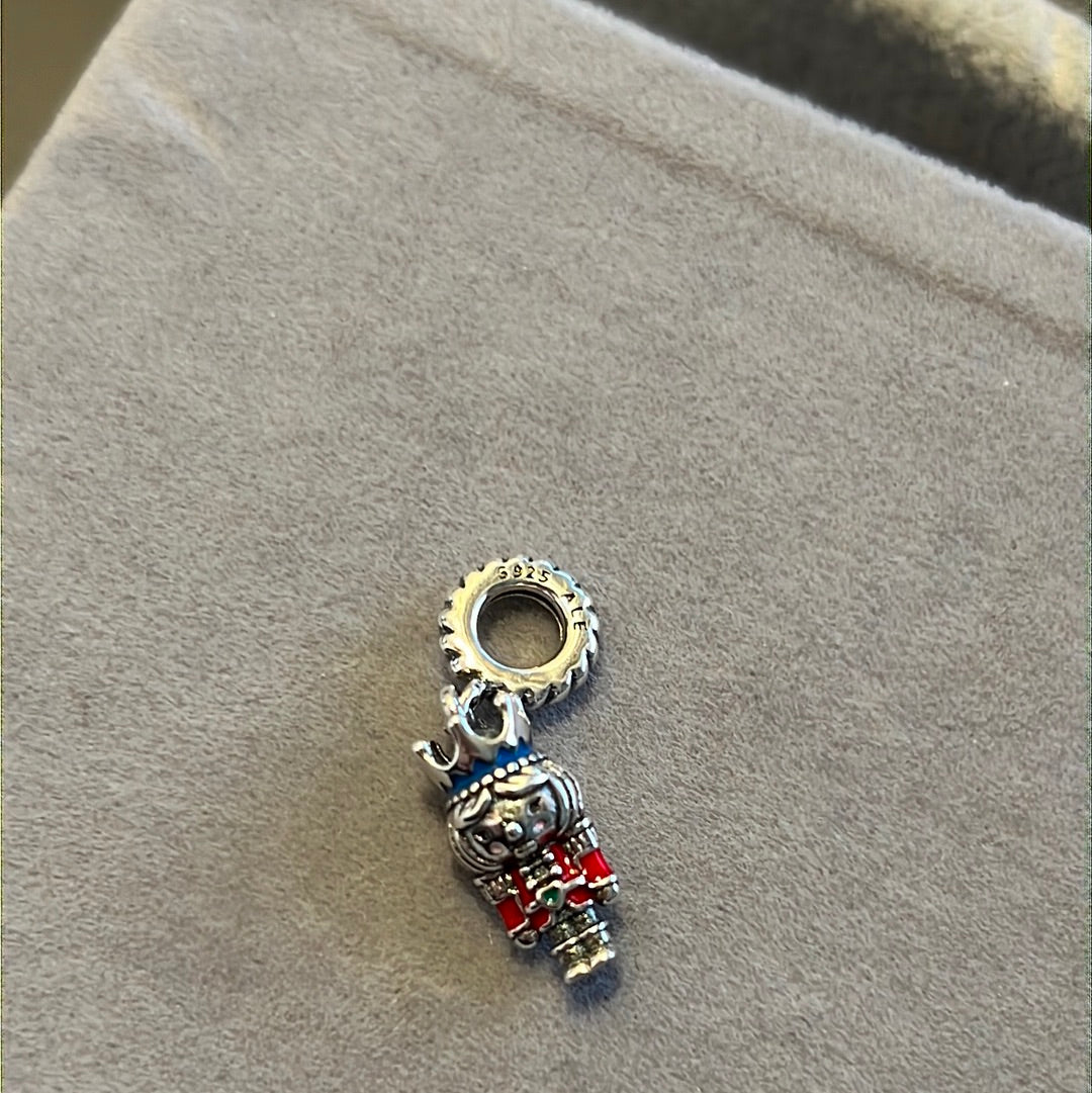 Genuine Pandora Christmas Enamel Nutcracker 2022 Dangle Charm