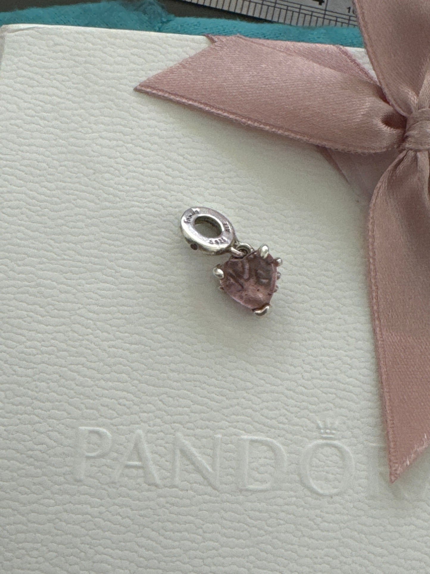 Genuine Pandora Pink Family Tree & Heart Dangle Charm