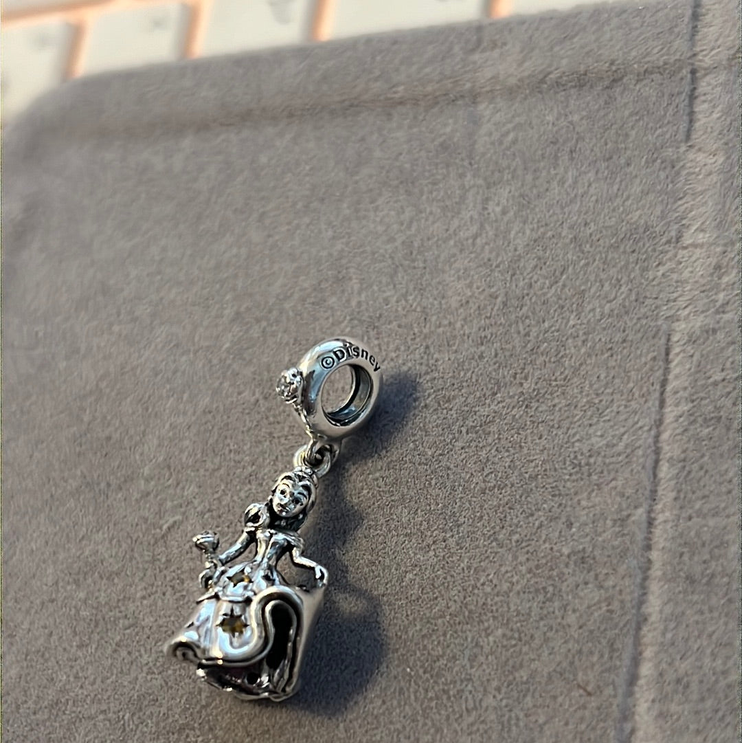 Genuine Pandora Beauty and the Beast Belle Princess Dangle Charm