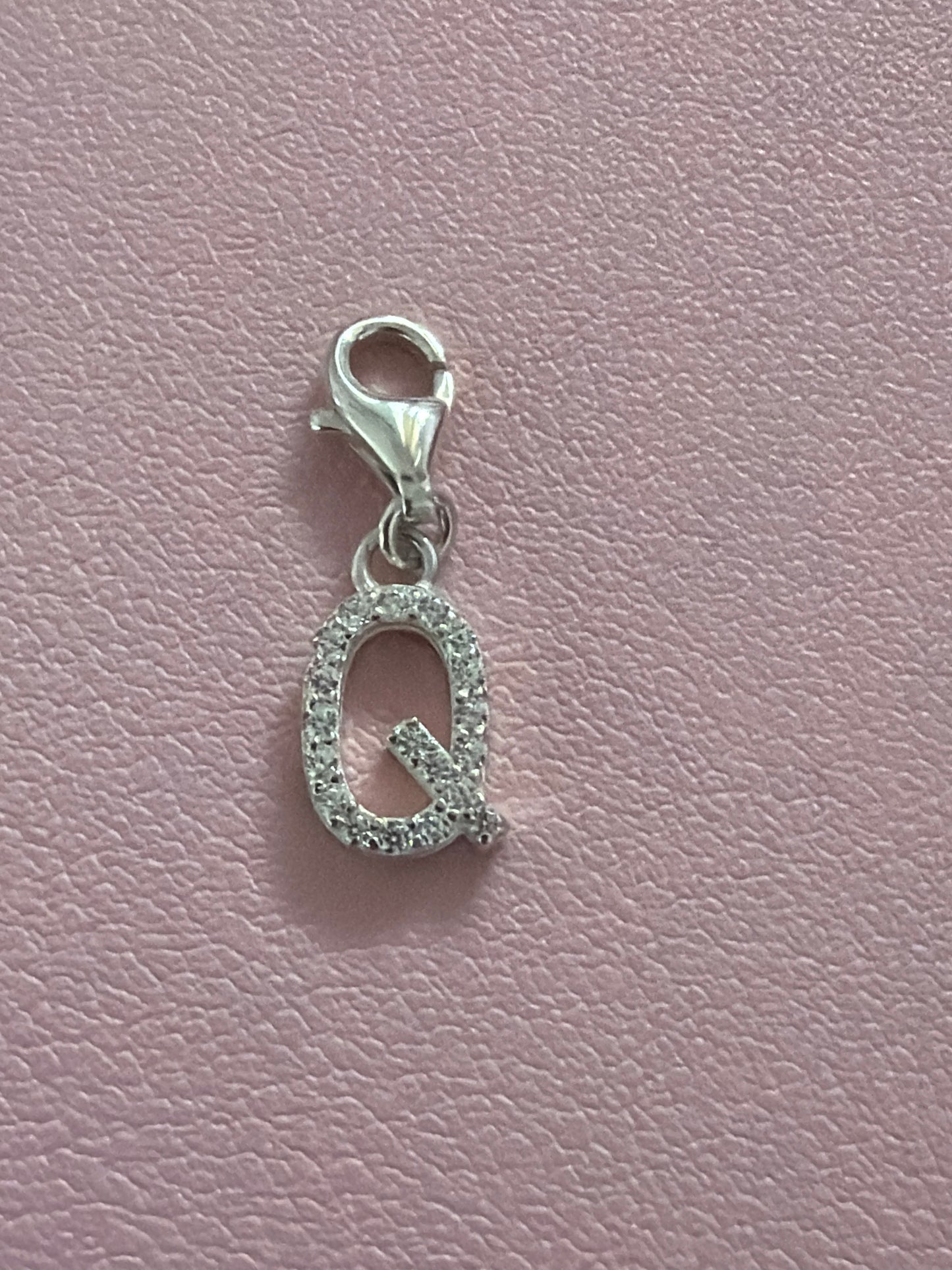 Thomas Sabo Sterling Silver Letter Pave Q Initial Clip Charm
