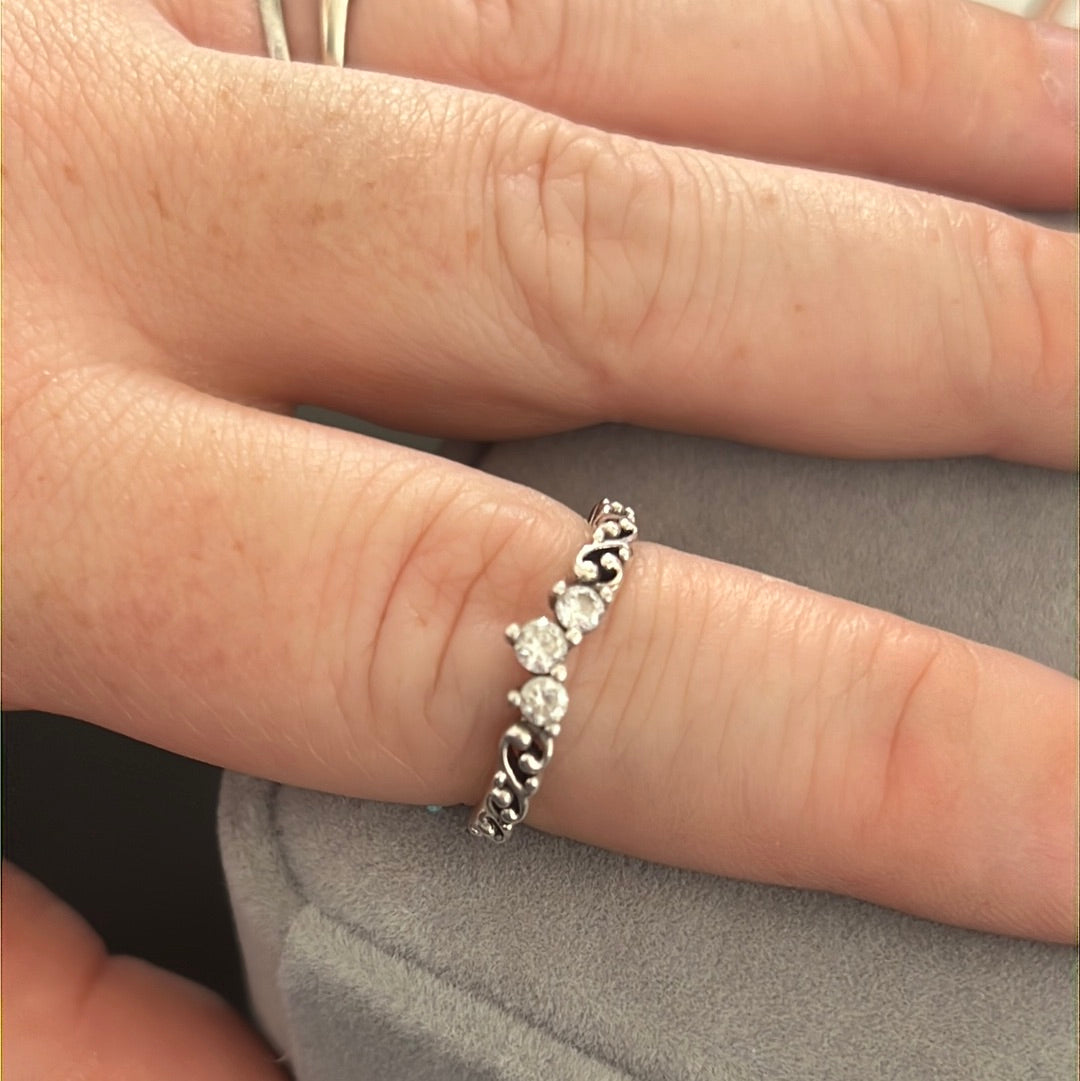 Genuine Pandora Regal Swirl Tiara Ring Size 60 Choose Metal