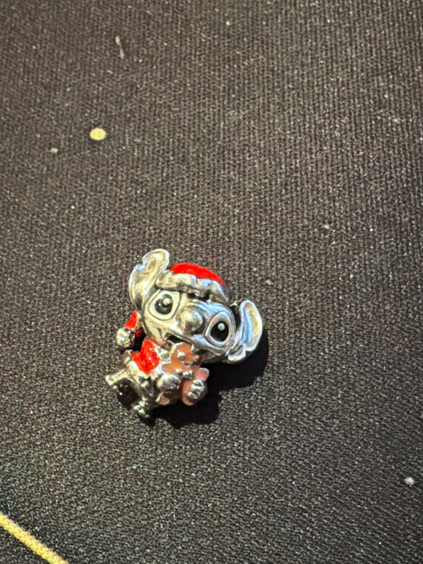 Genuine Pandora Disney Christmas Stitch Charm Enamel Ohana