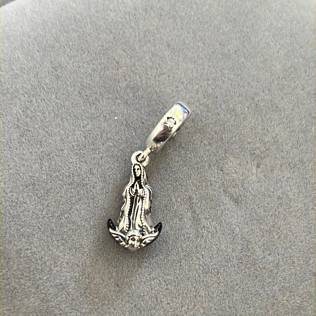 Genuine Pandora The Virgin Mary Enamel Dangle Charm Christianity