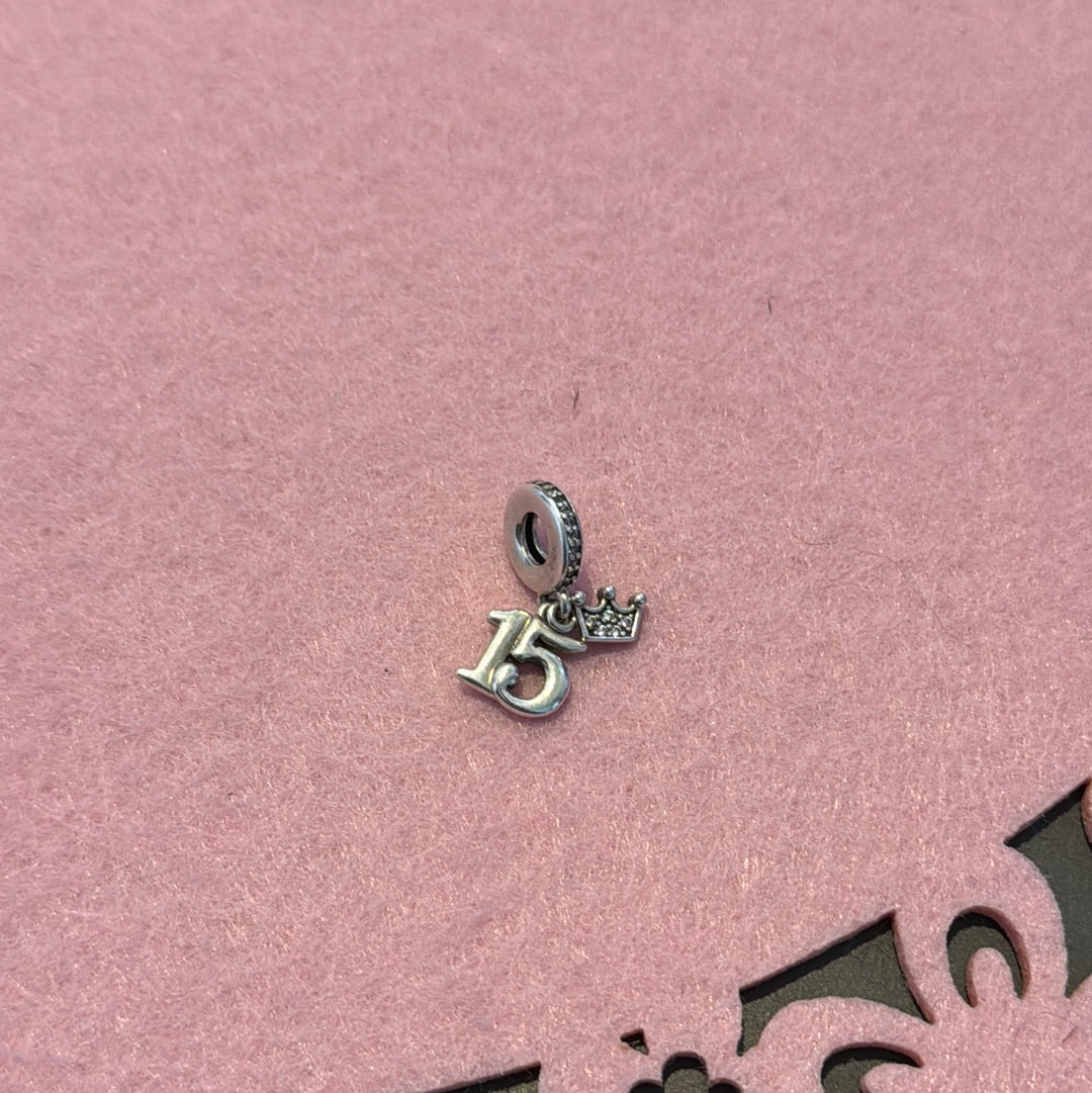 Genuine Pandora 15th Birthday Charm Dangle Gift