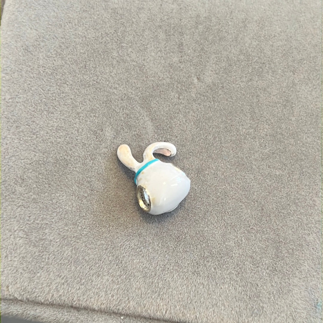 Sterling Silver Enamel Rabbit Bunny Cartoon Cute Charm