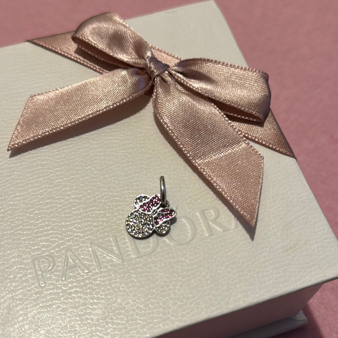 Genuine Pandora Disney Minnie Mouse Dangle Pave Charm