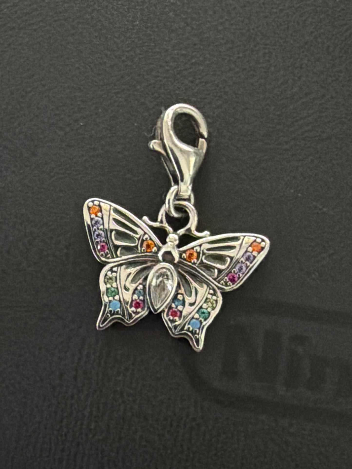 Genuine Thomas Sabo Colourful CZ Butterfly Dangle Clip Charm
