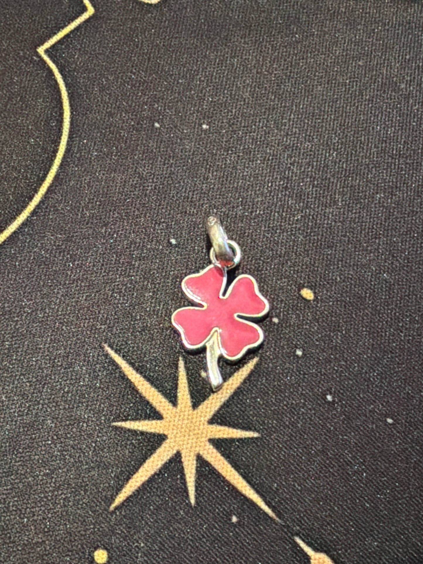 Genuine Thomas Sabo Pink Enamel Clover Good Luck Clip Pendant Charm