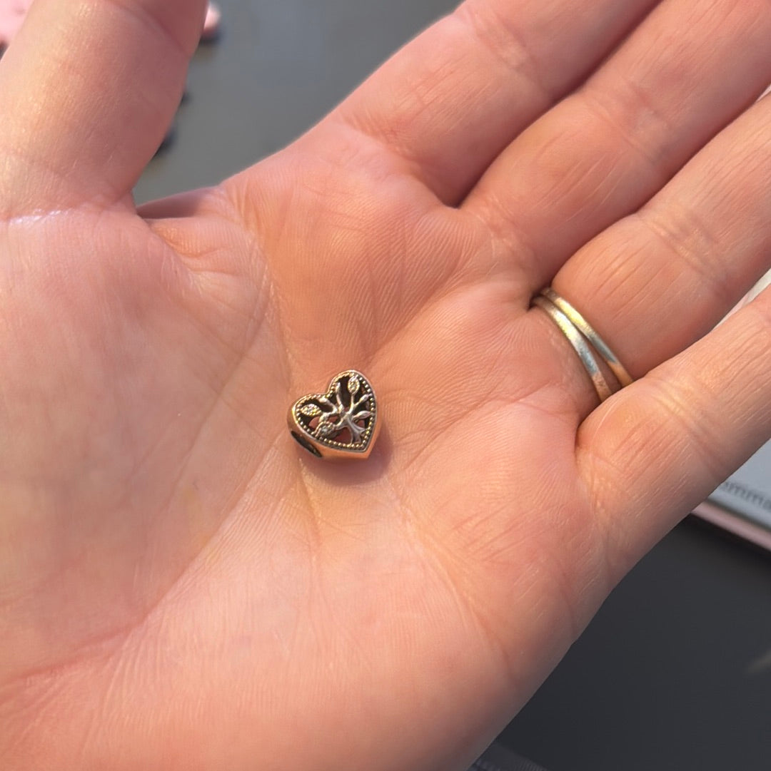 Genuine Pandora Rose Gold Roots Family Openwork Charm