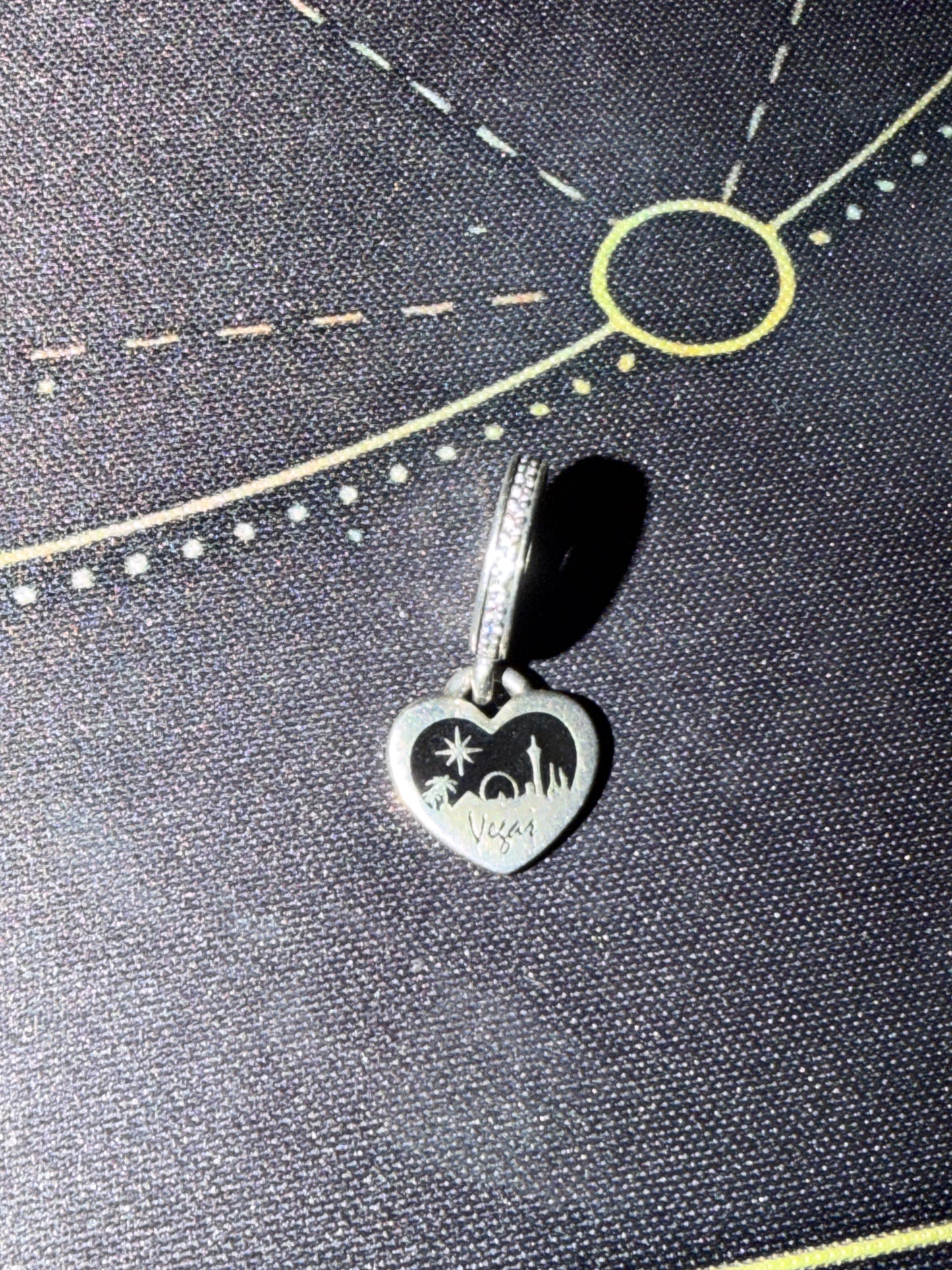 Genuine Pandora Las Vegas Enamel Landscape Dangle Charm