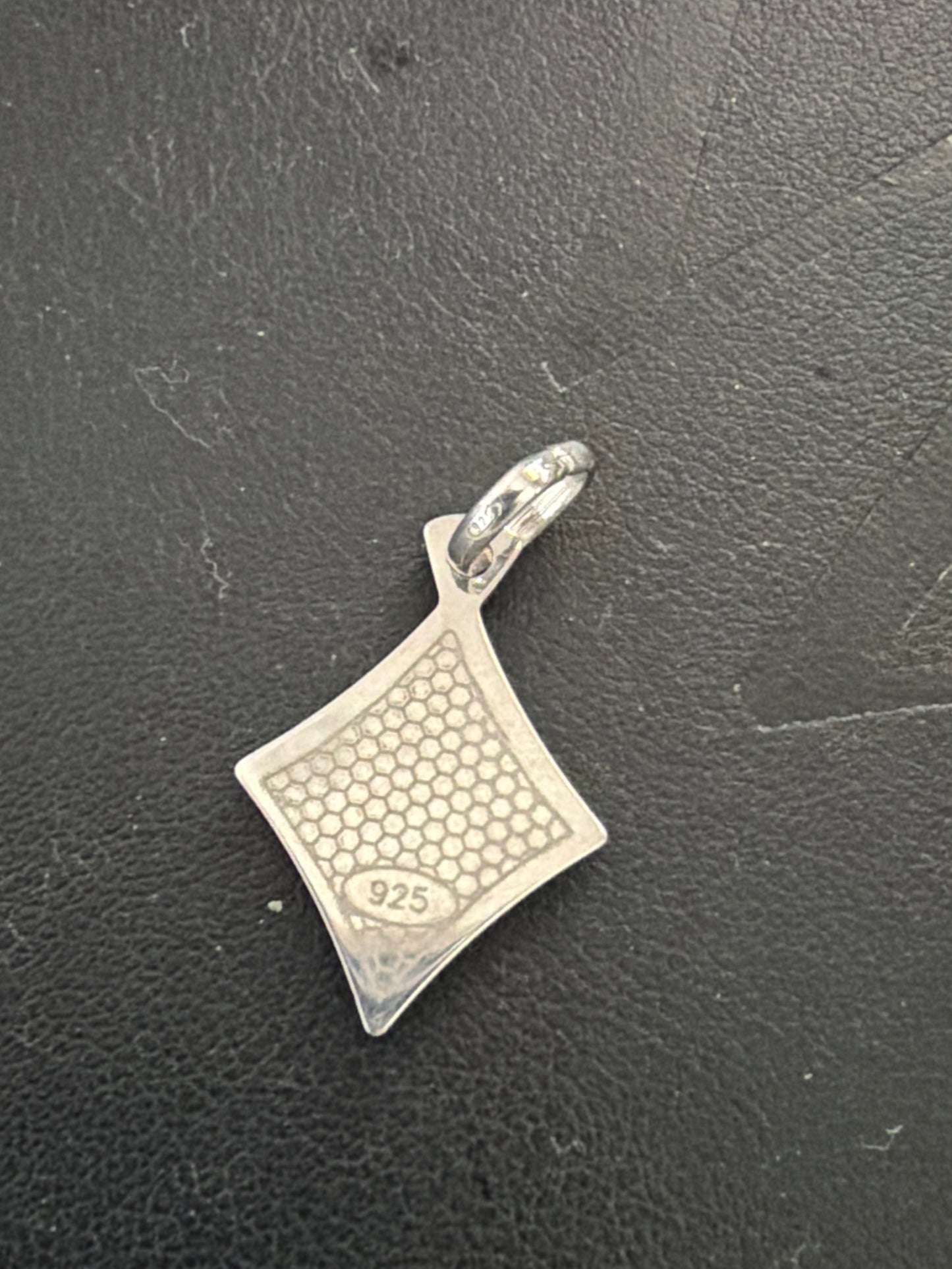 Sterling Silver Madonna Virgin Mary Enamel Pendant