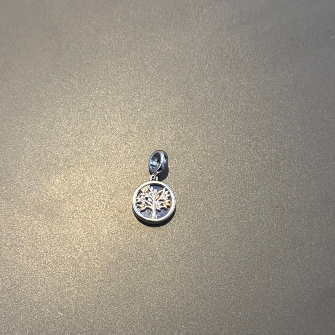 Genuine Welsh Clogau Silver & 9ct Rose Gold Tree of Life Lapis Lazuli Dangle Charm