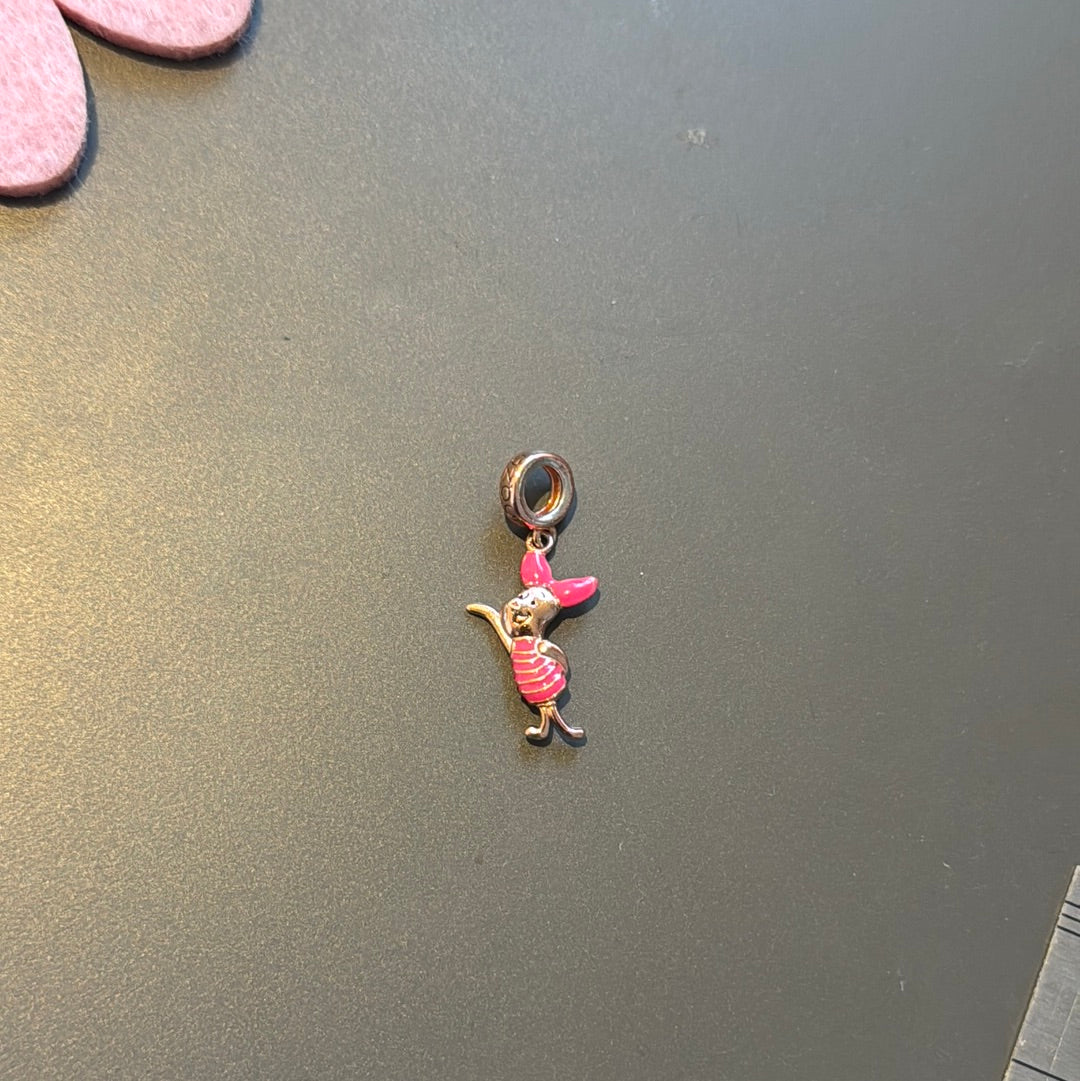 Genuine Gnoce Disney Piglet Rose Gold Dangle Charm