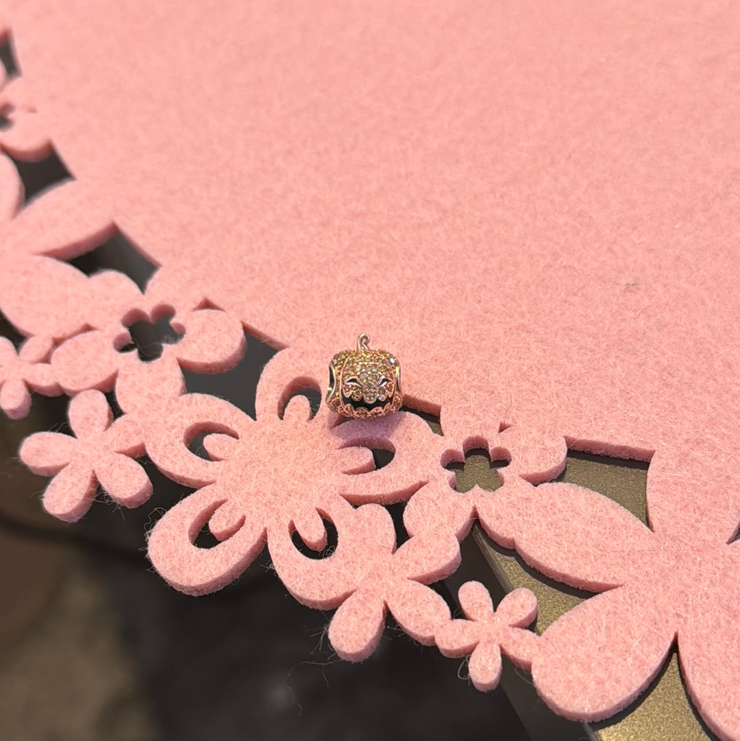 Genuine Gnoce Pave Pumpkin Charm