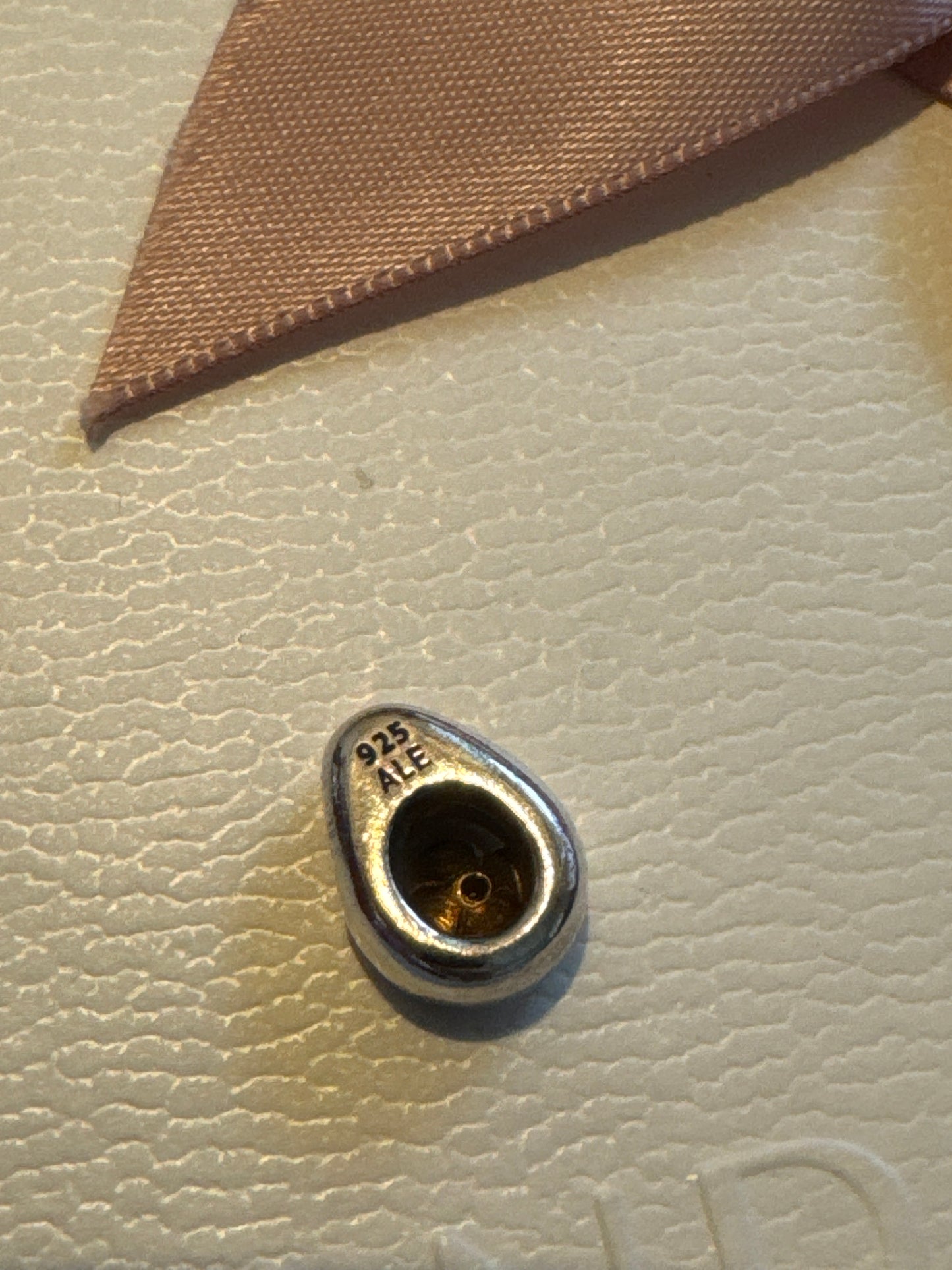 Genuine Pandora Two Tone Perfect Posie Diamond Pendant Charm RARE HTF