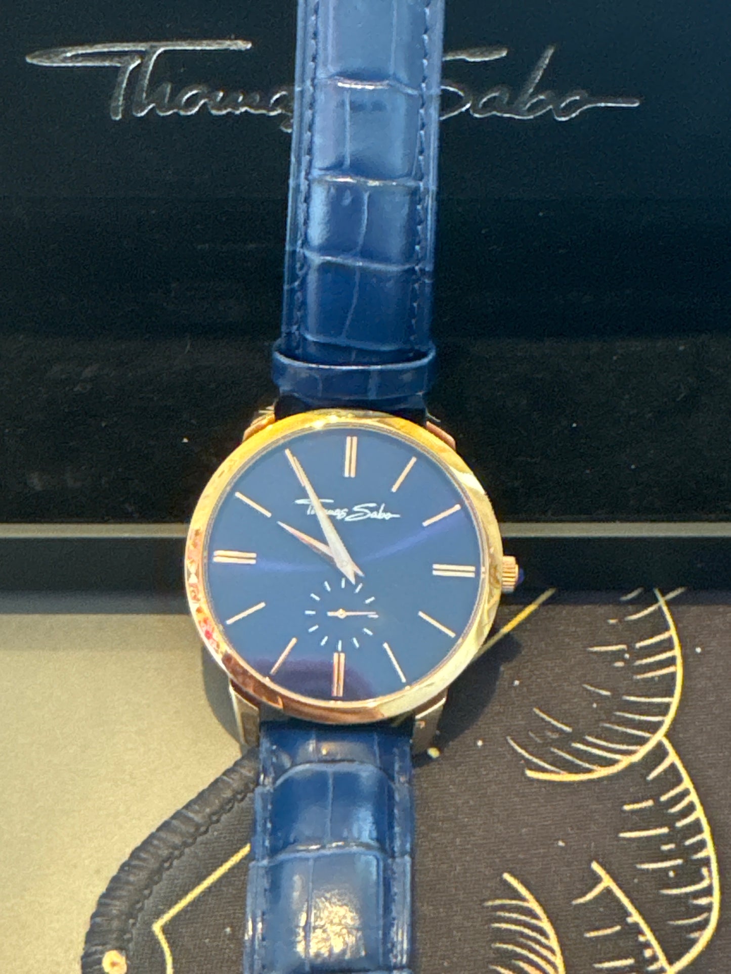 Genuine Thomas Sabo Watch Rebel At Heart Mens WA0212 Blue Large