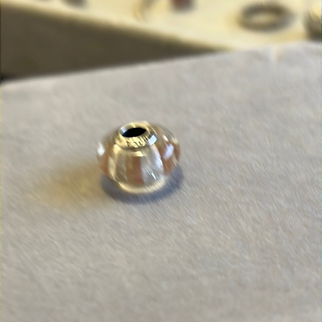 Genuine Pandora Pink Shimmering Stripe Murano