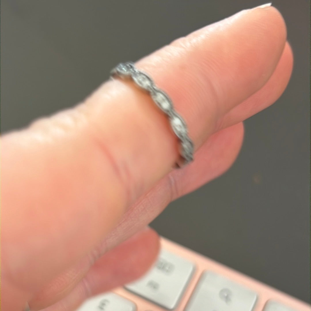 Genuine Pandora Pave Oval Eternity Ring Size...