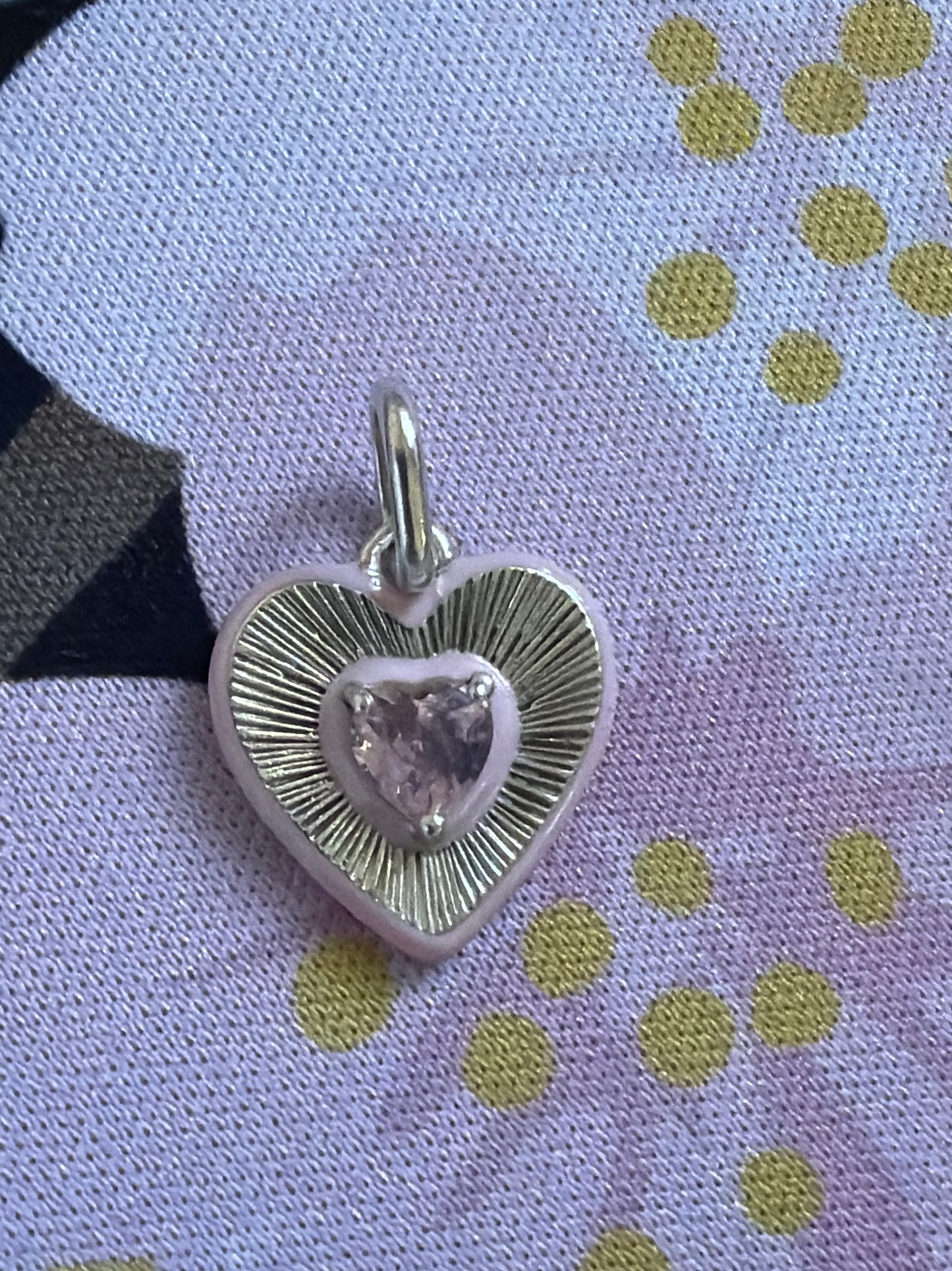Genuine Pandora Radiating Heart Me CZ Medallion Charm