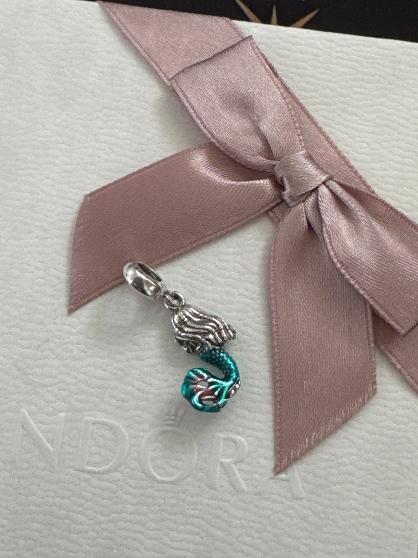 Genuine Pandora x Disney Ariel Pave Mermaid New Style Enamel Dangle Charm