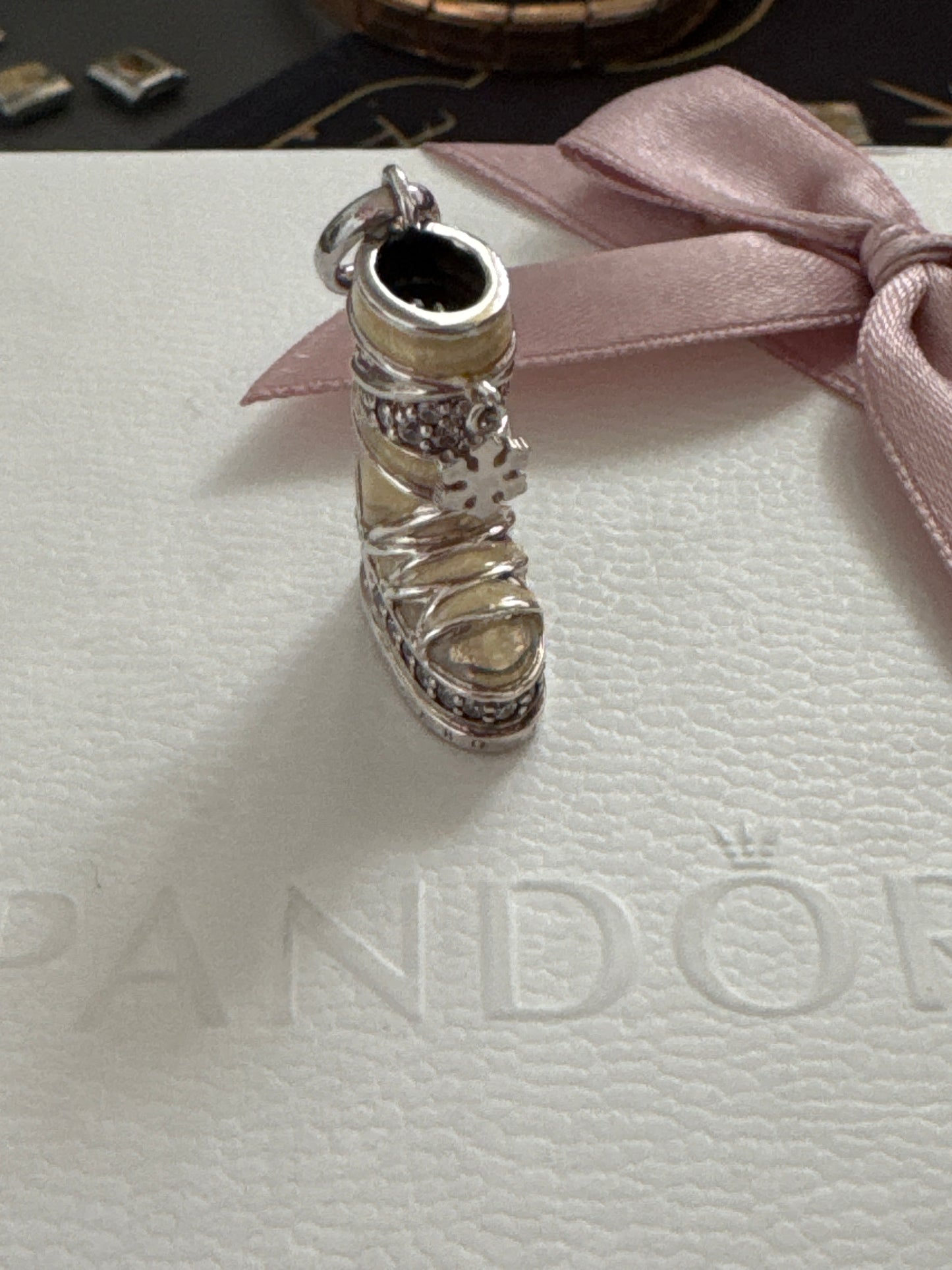 Genuine Thomas Sabo Huge Snow Boot Enamel Pendant For Necklace