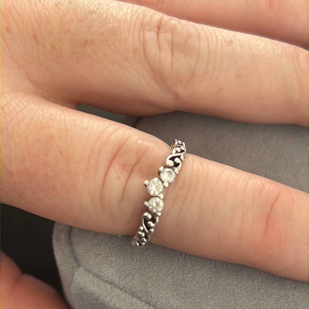 Genuine Pandora Regal Swirl Tiara Ring Size 60 Choose Metal