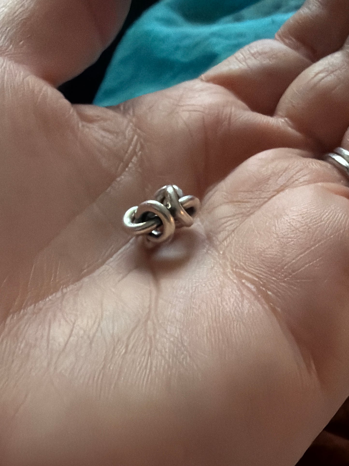 Genuine Pandora Heart Knot Openwork Spacer Charm