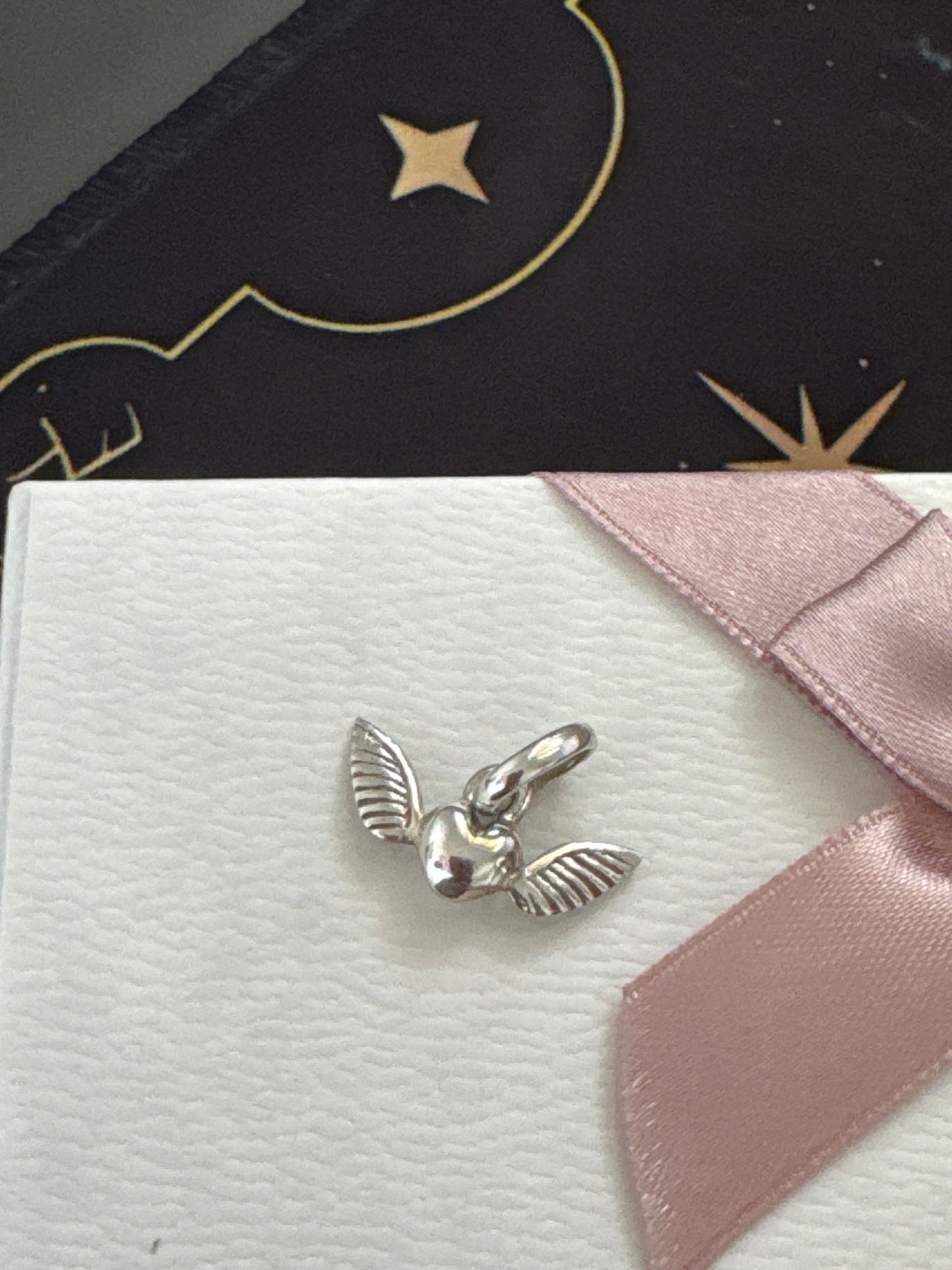 Genuine Links of London Heart with Wings Angel Dangle Charm
