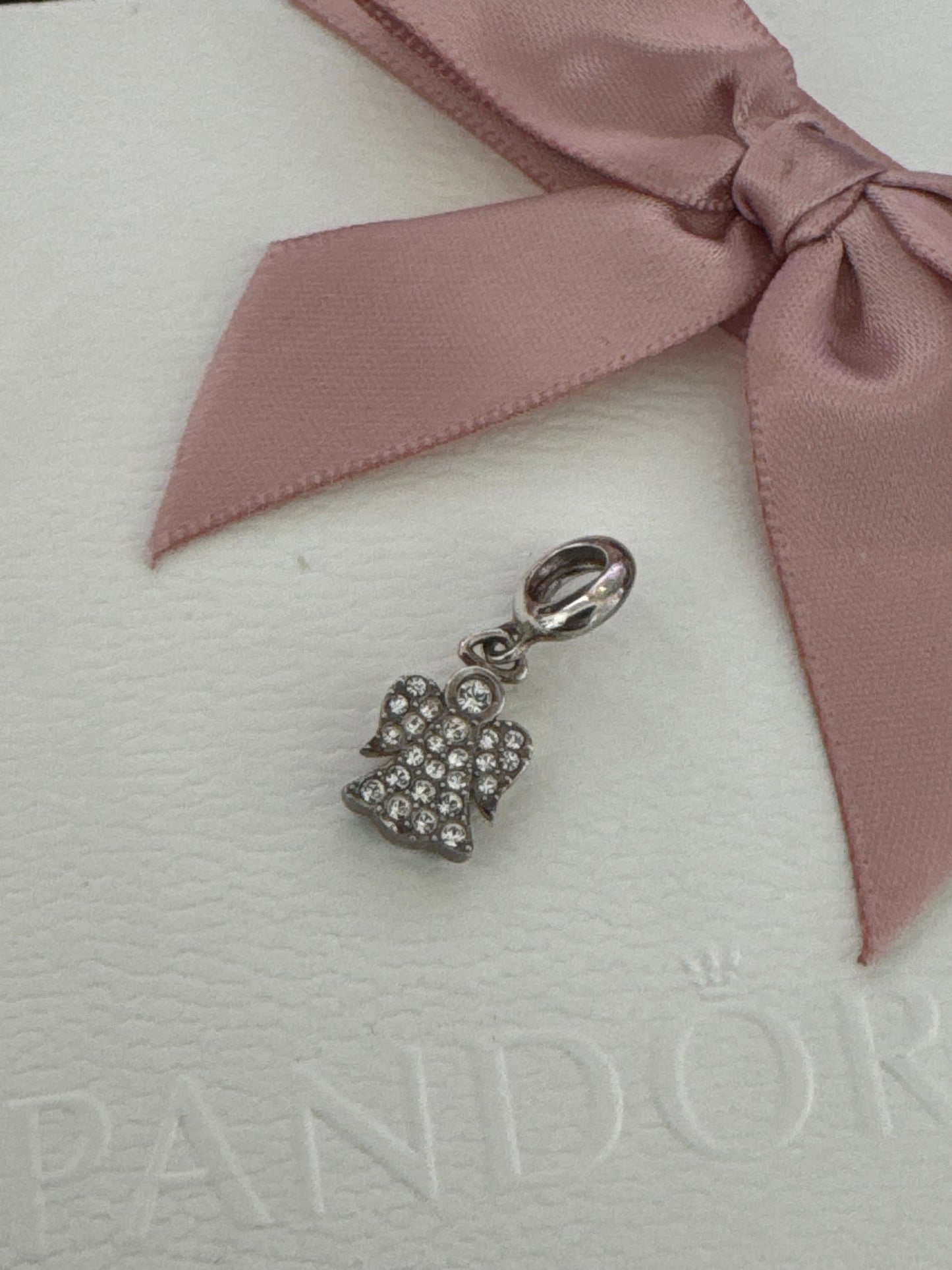 Genuine Chamilia Pave Angel Christmas Dangle Charm