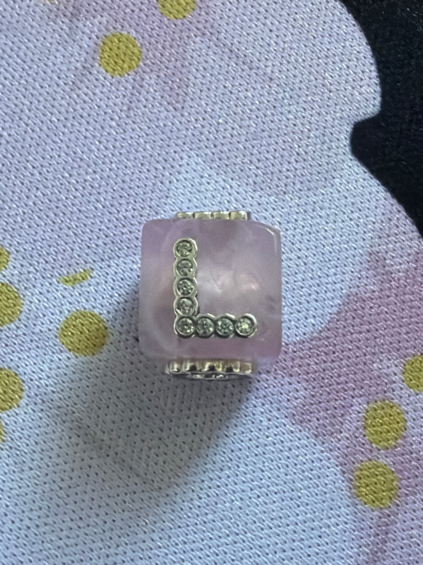 Genuine Pandora Silver Pink Murano Glass Love Cube Charm