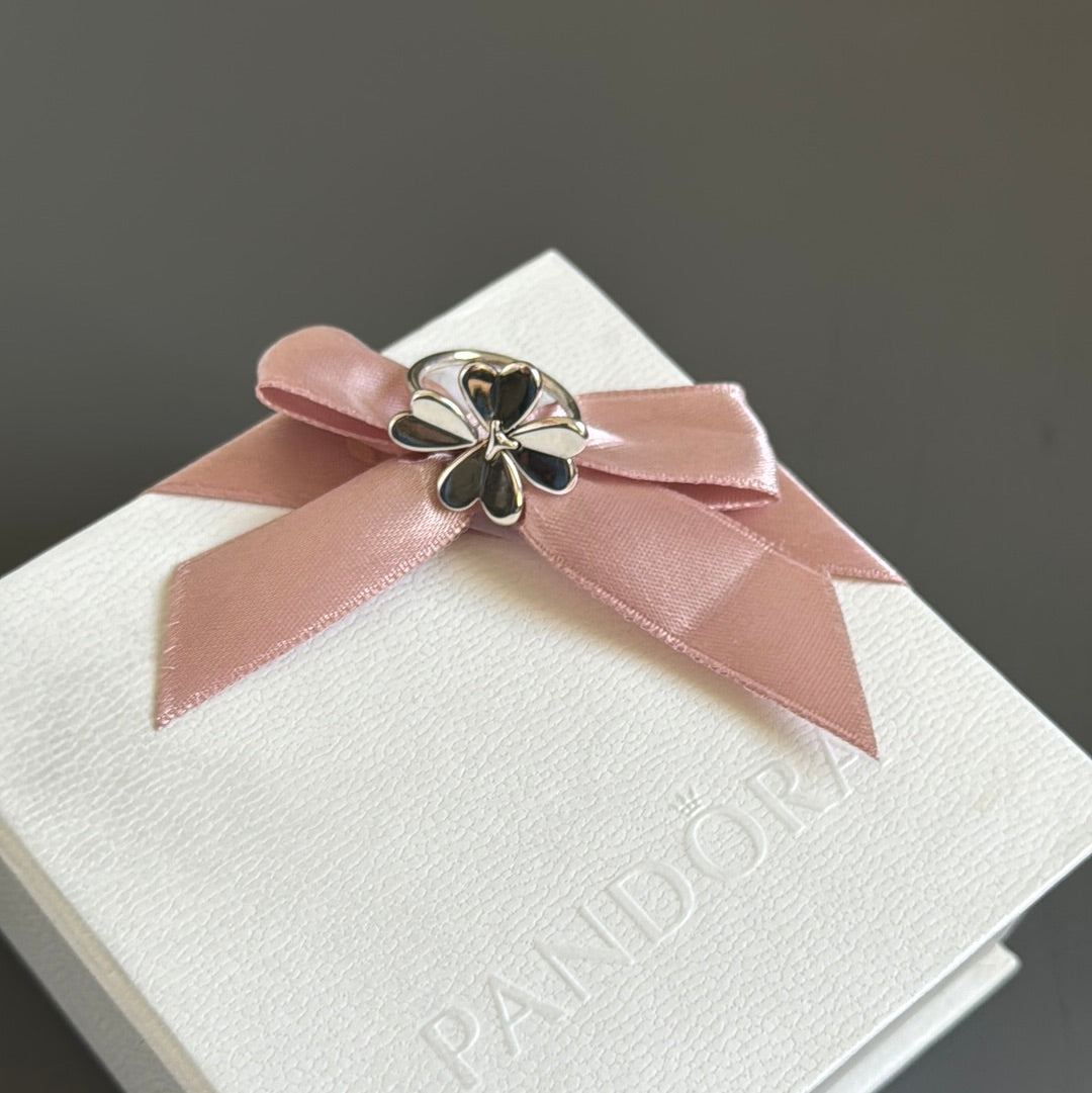 Genuine Pandora Large Clover Flower Ring 56
