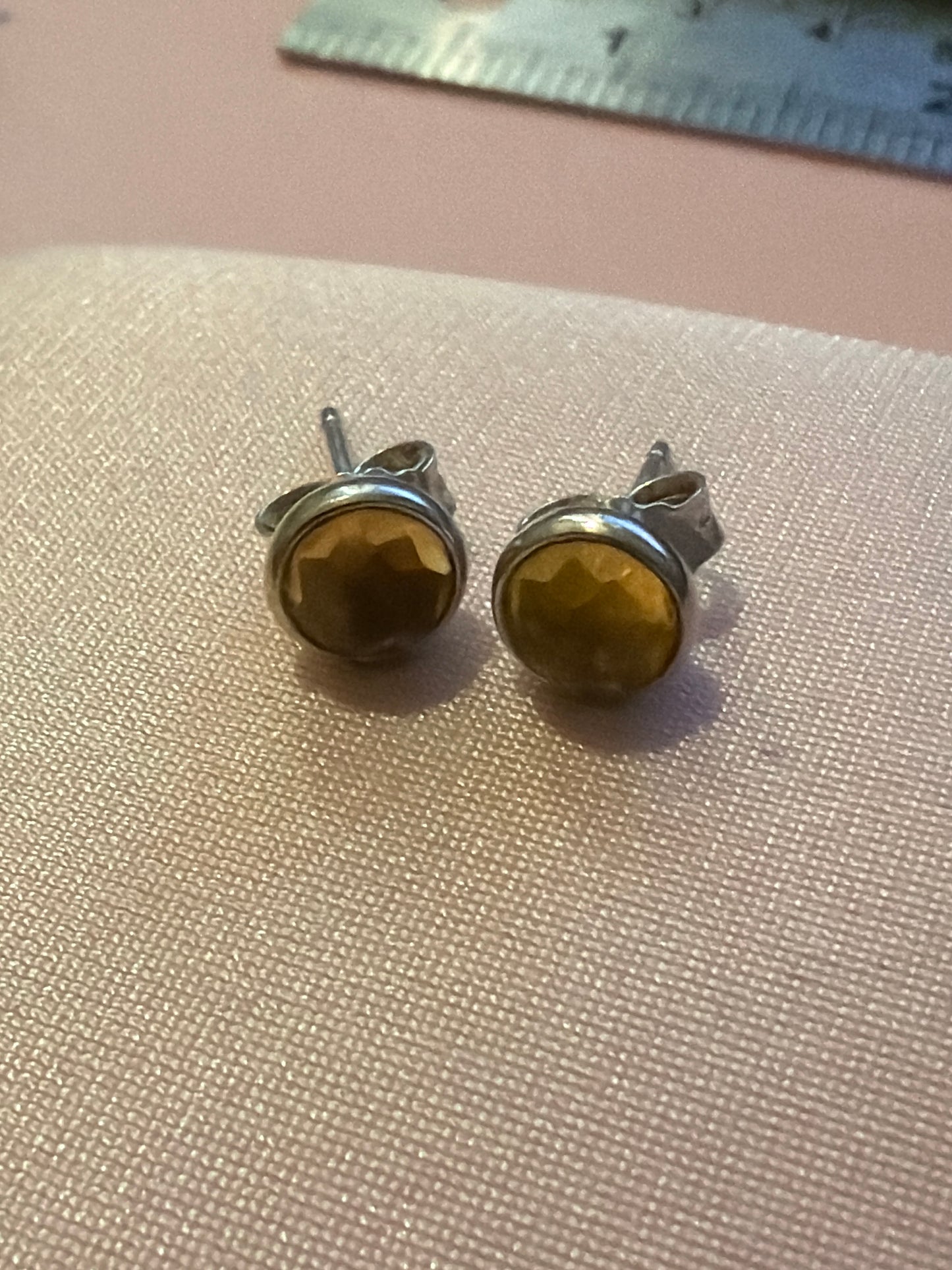 Genuine Pandora Yellowy Orange Birthstone Earrings