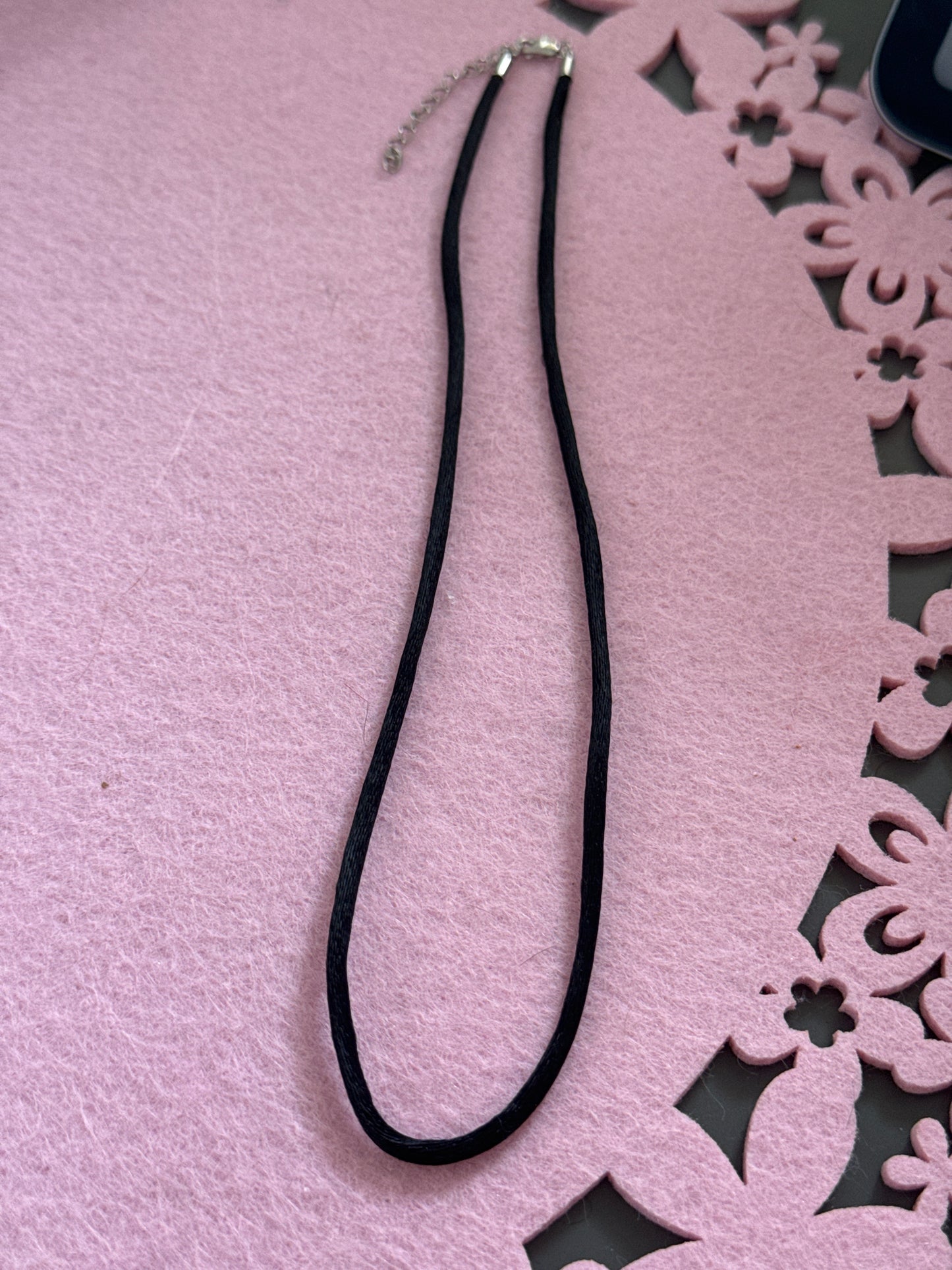 Genuine Thomas Sabo Black Soft Material Necklace 45cm