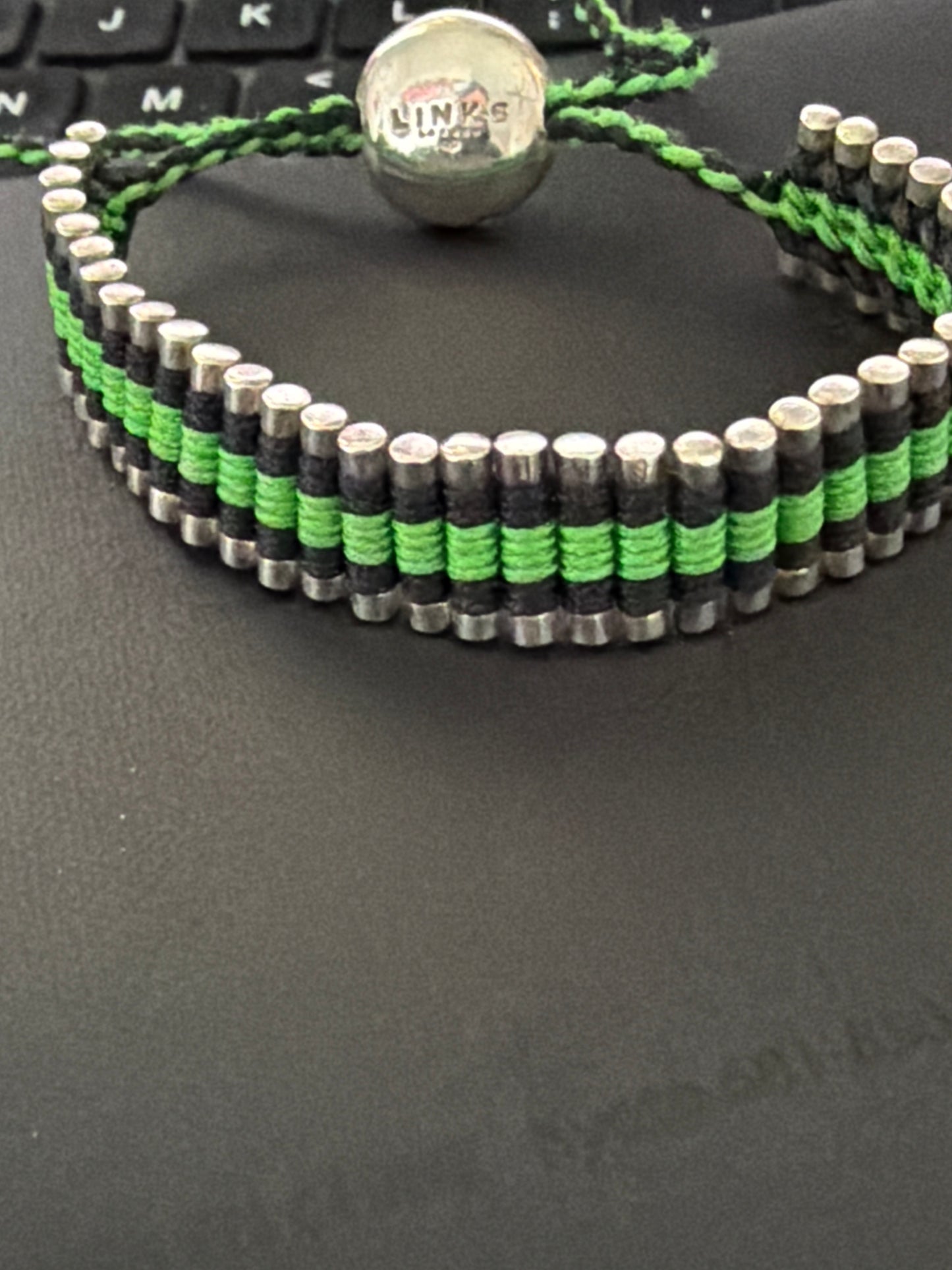 Genuine Links of London Green NSPCC Woven Sweetie Friendship Bracelet LIMITED EDITION