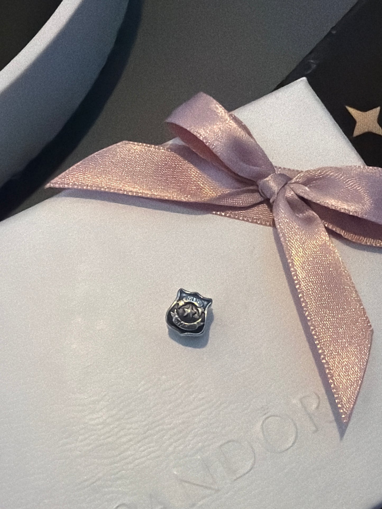 Sterling Silver Police Officer Protect Charm