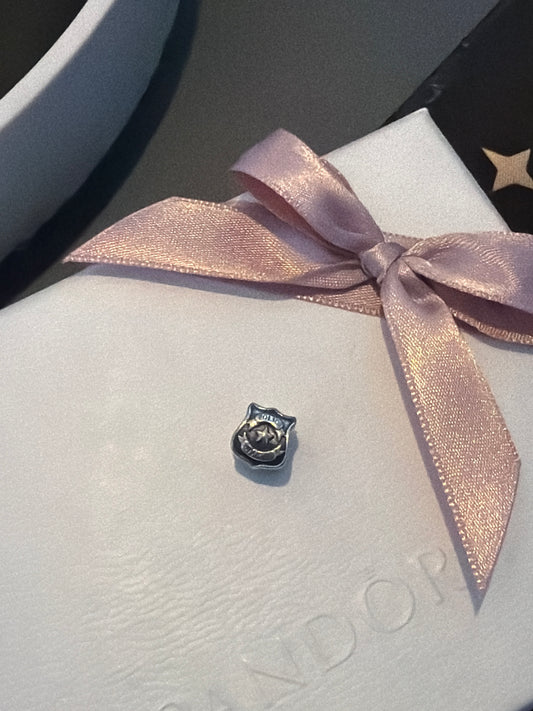 Sterling Silver Police Officer Protect Charm