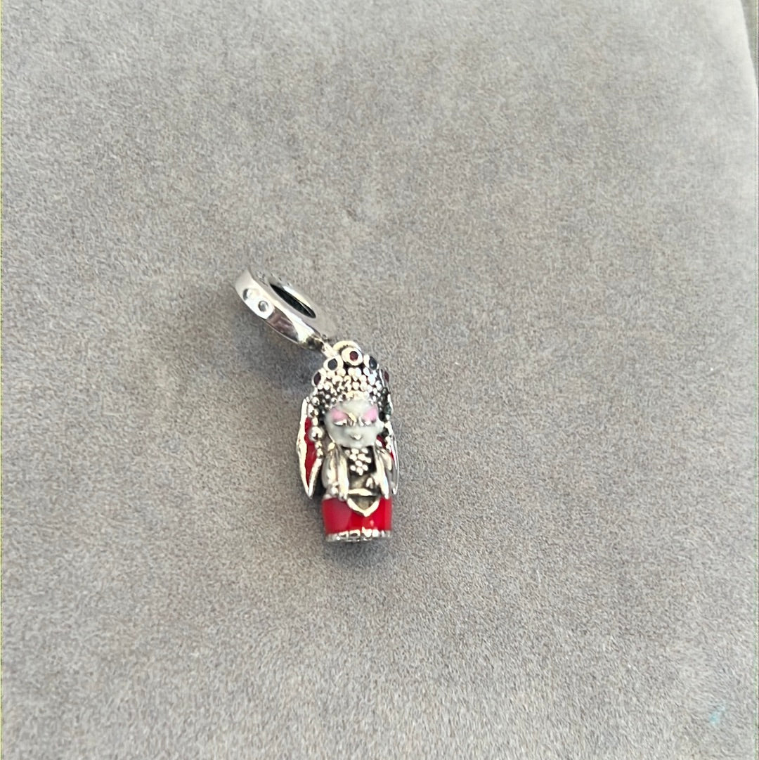 Genuine Pandora Enamel Peking Opera Doll Dangle Charm