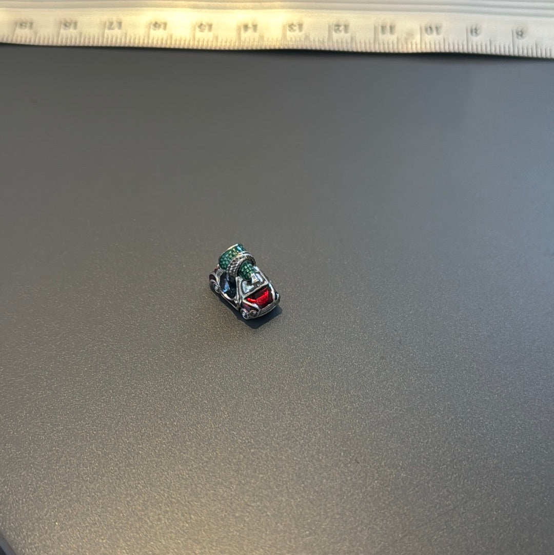 Genuine Pandora Christmas Enamel Car and Tree Charm