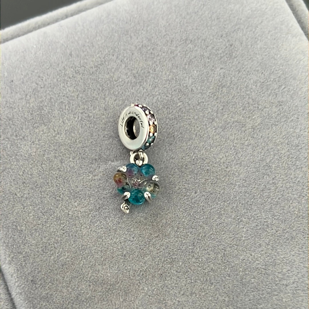 Genuine Pandora Family Tree Rainbow Murano Dangle Charm