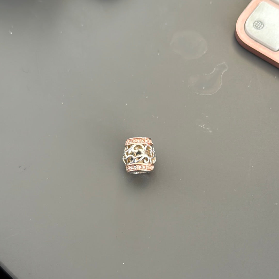 Genuine Chamilia Gold Pave Openwork Filigree Charm