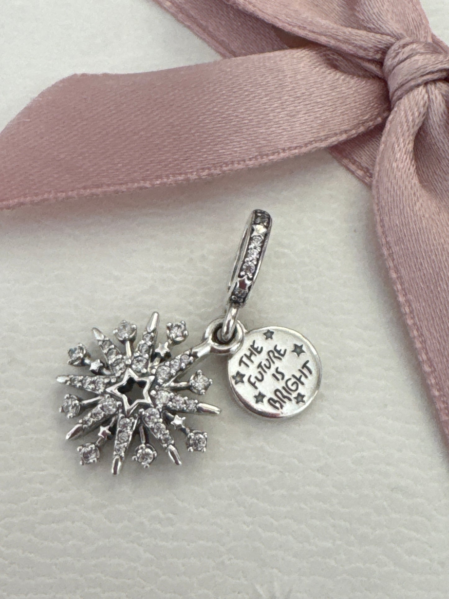 Genuine Pandora Sparkling Firework Double - The Future Is Bright Dangle Charm
