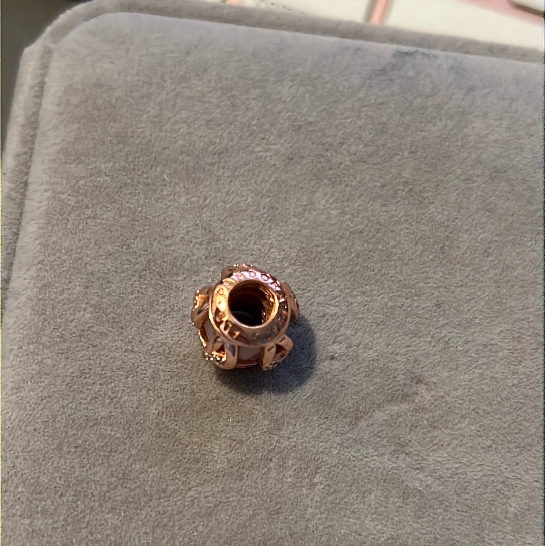 Genuine Pandora  Rose Gold Bonds of Love Charm