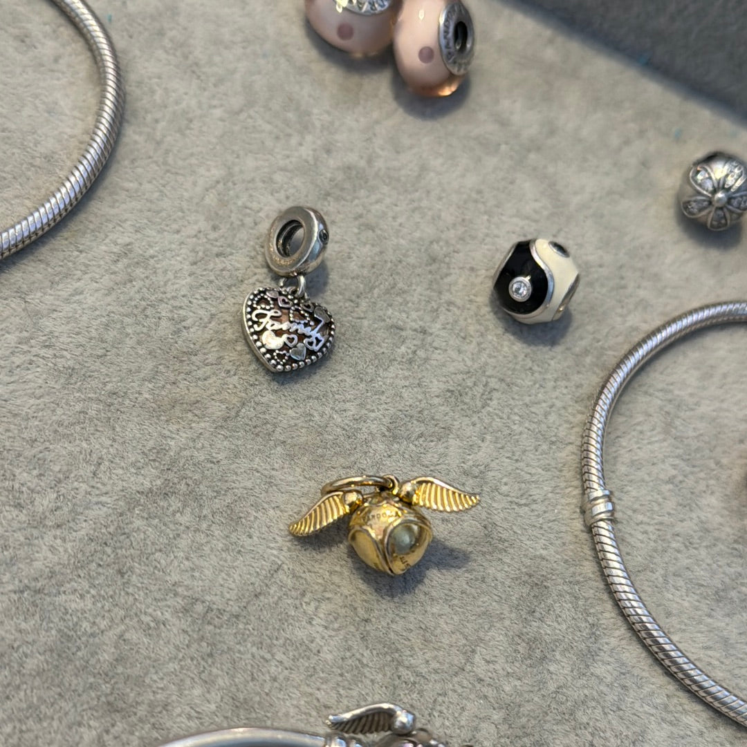 Genuine Pandora Gold Harry Potter Golden Snitch Charm